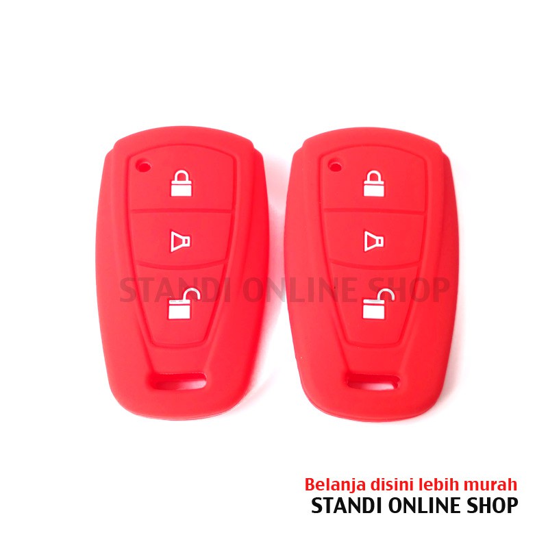 Kondom Kunci Silikon Remote Keyshirt Toyota Agya Daihatsu Ayla Merah