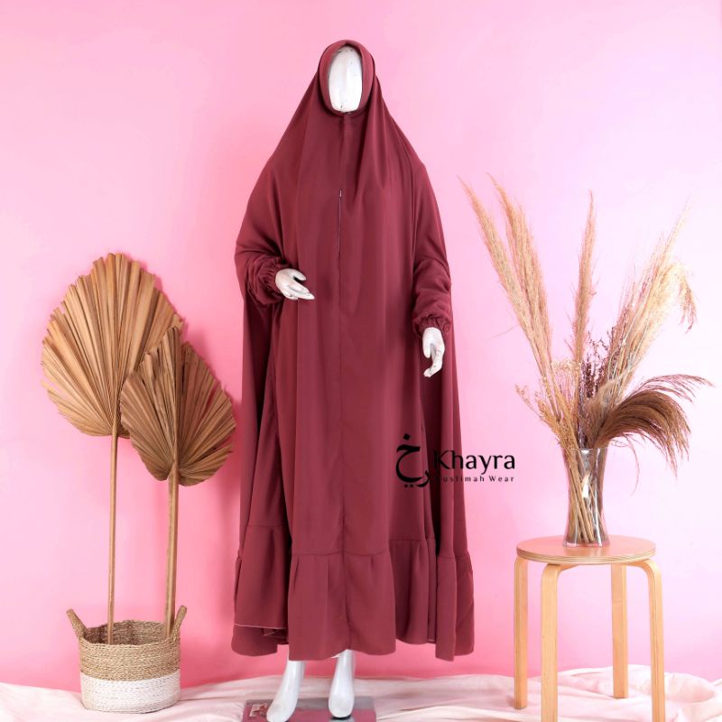 TERPOPULER Overhead Khimar Busui Friendly Jumbo Syari Floor / Khimar SELANTAI (TB 155-165)