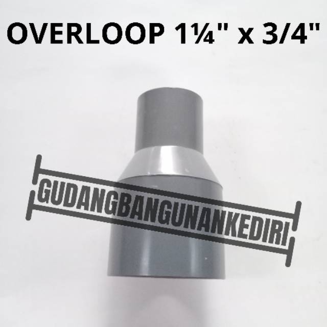 Overloop 1 1/4&quot; x 3/4&quot; | sock 1 1/4&quot; x 3/4&quot; | sok 1 1/4&quot; x 3/4&quot; | verlop Perlop JAYA PVC