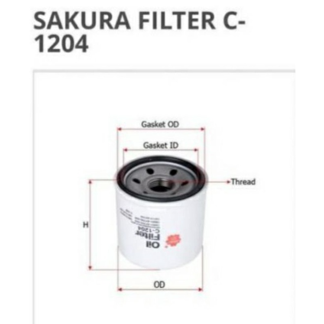 FILTER OLI SAKURA C 1204 , SUZUKI APV,ERTIGA,KARIMUN