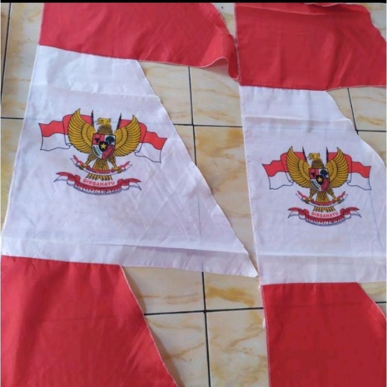 Bendera (20 biji) umbul Umbul agustus zig zag  garuda grosir