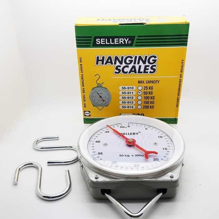 Timbangan gantung 50kg analog Merk SELLERY / Hanging scales