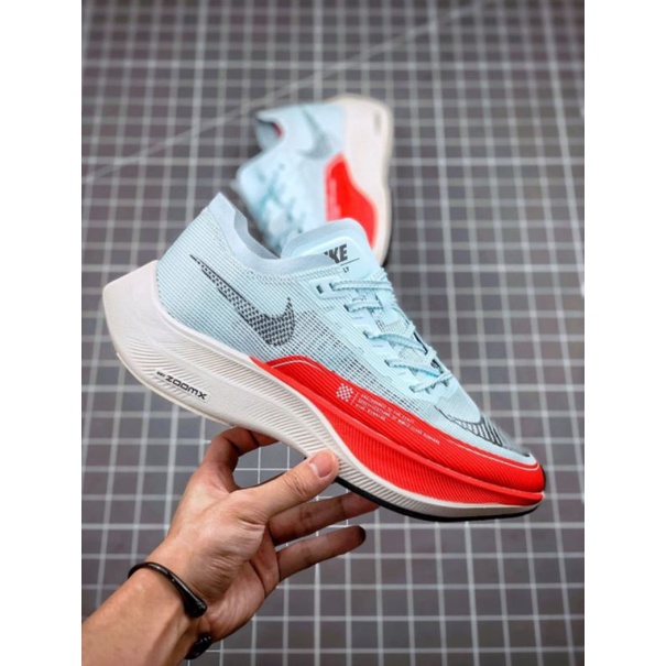 Sepatu Running Nike Zoom X Vaporfly Next % 2 Ice Blue Red Premium BNIB Sepatu Olahraga Lari Unisex P