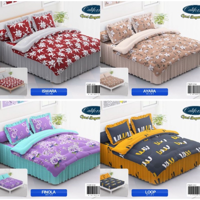 ❤ IJN ❤ Sprei California 180x200 New motif ( King size )