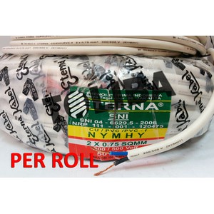 kabel eterna nymhy 2x0.75 2x0,75 kabel serabut isi 2 kabel roll 50meter 50m sni