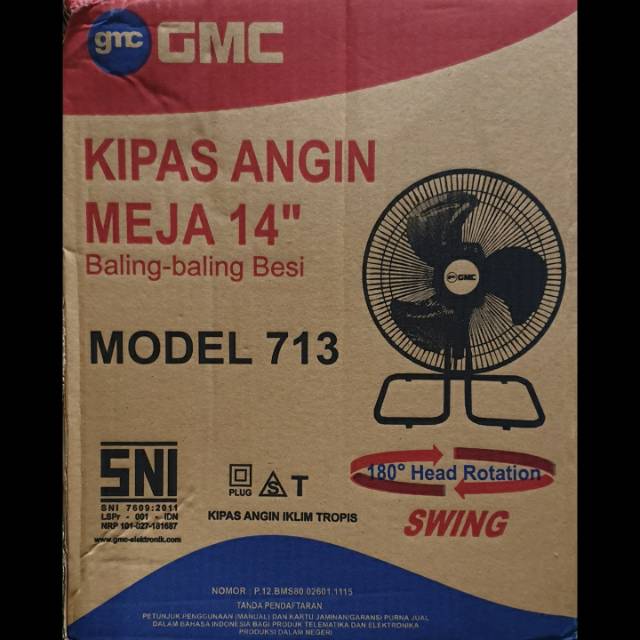 Kipas Angin Besi GMC 14 inch 723 Swing