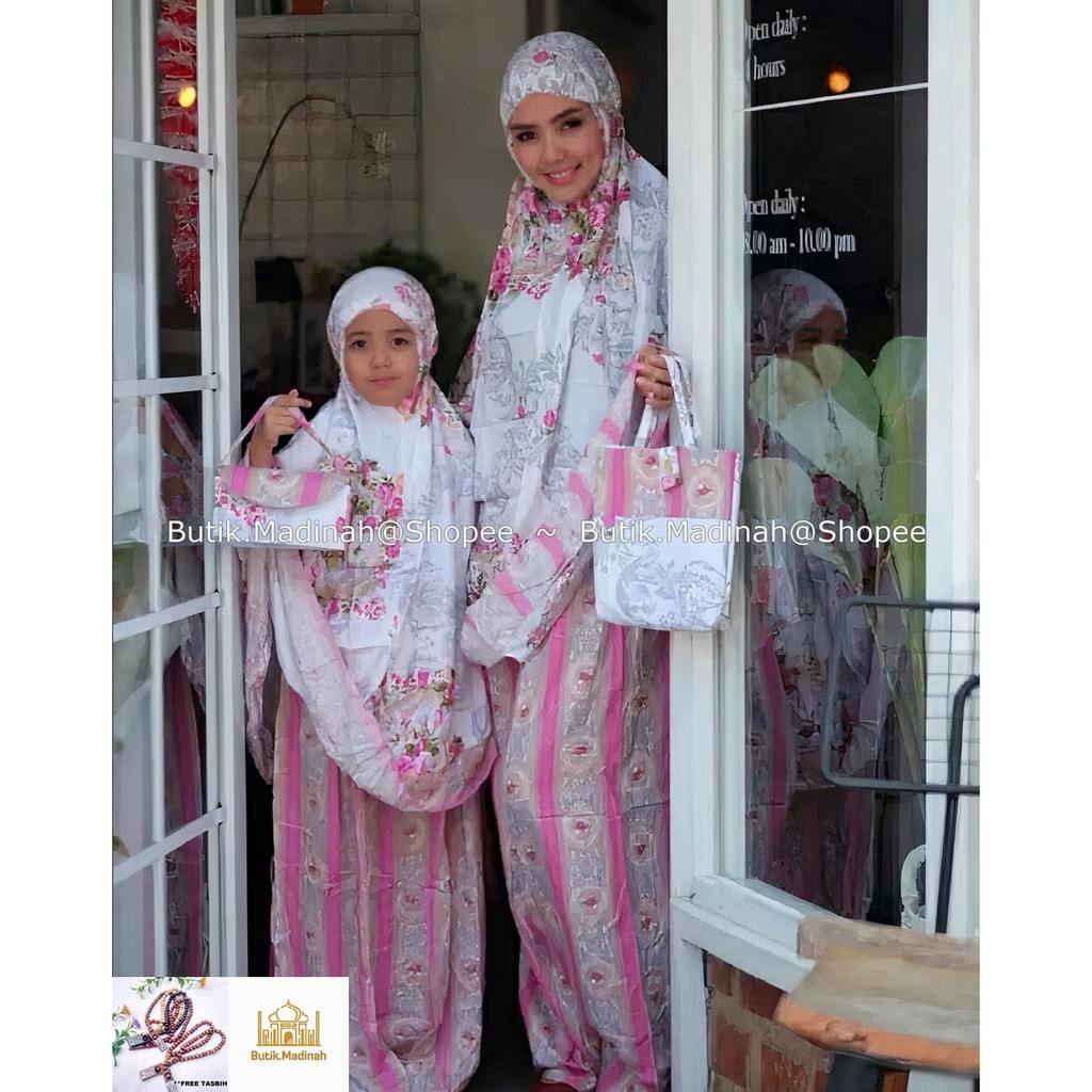 BUTIK.MADINAH MUKENA COUPLE IBU ANAK NADIRA DAHLIA