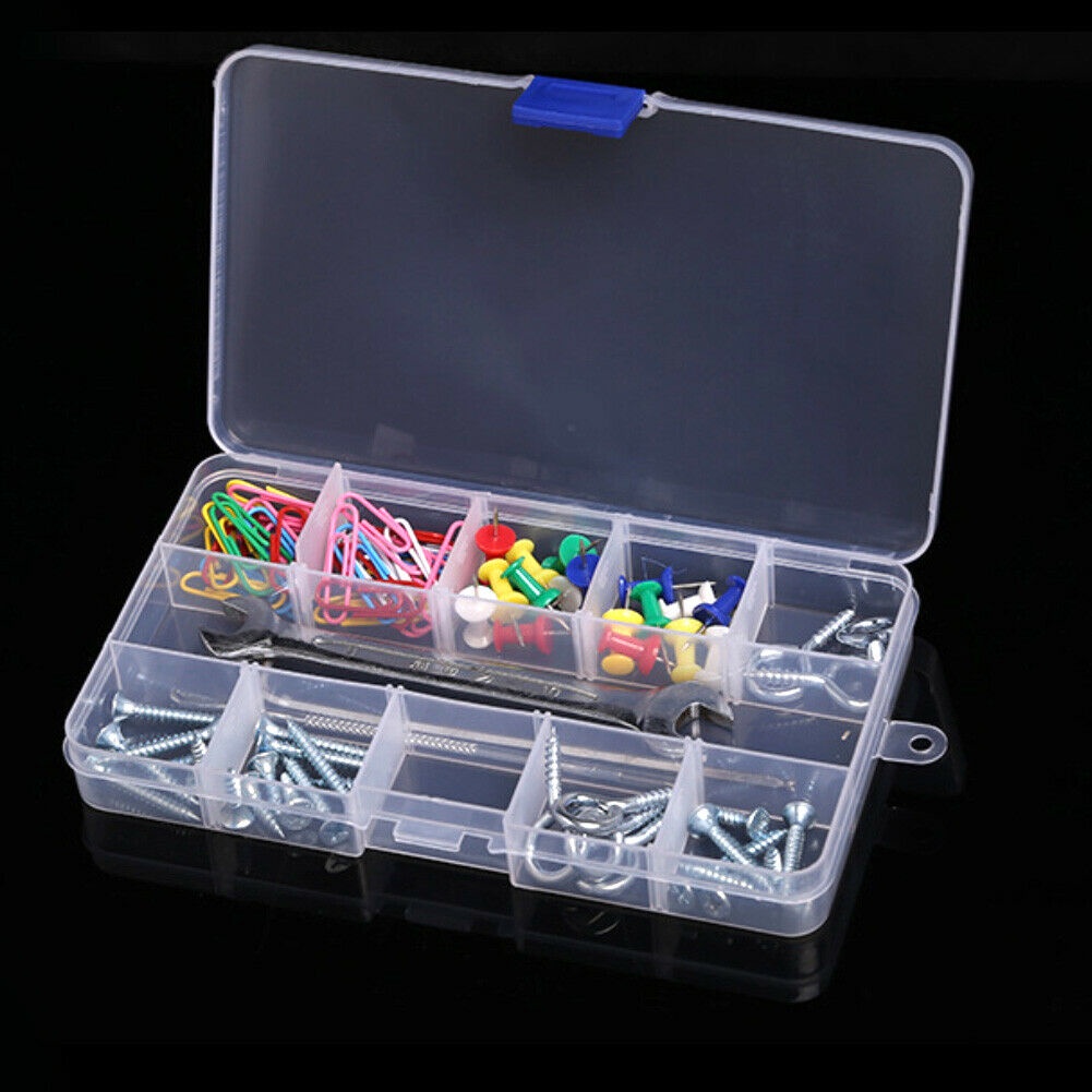 15kisi Tackle Box Kotak Display Adjustable Plastik Pemikat Pancing Kait Kompartemen Perhiasan Manik-Manik Cincin Wadah Penyimpanan