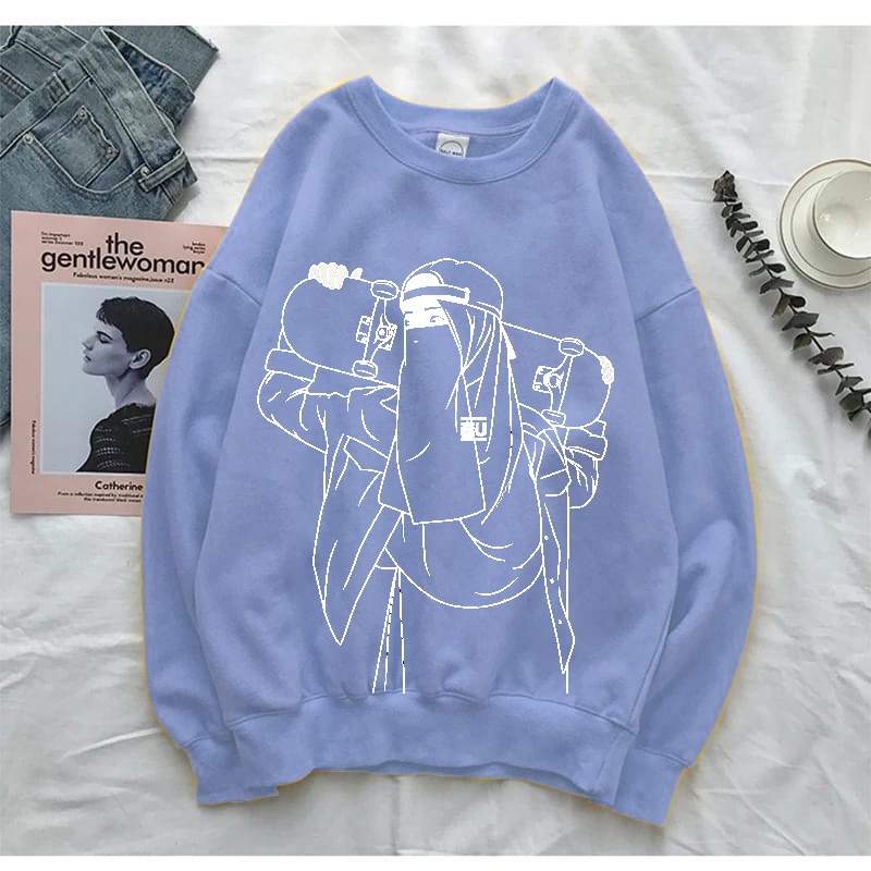 Sweater wanita Anime Style Crewneck wanita M-XXL