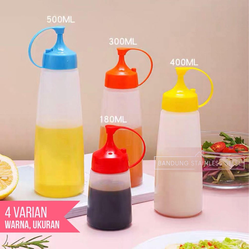 Botol Saus 180ml Saos Kecap Minyak Mayones Plastik Warna