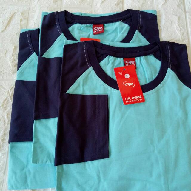 kaos raglan polos panjang BIRULANGIT-NAVY  uk M L XL XXL