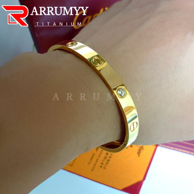 ARRUMYY gelang tangan wanita simpel bahan titanium anti karat