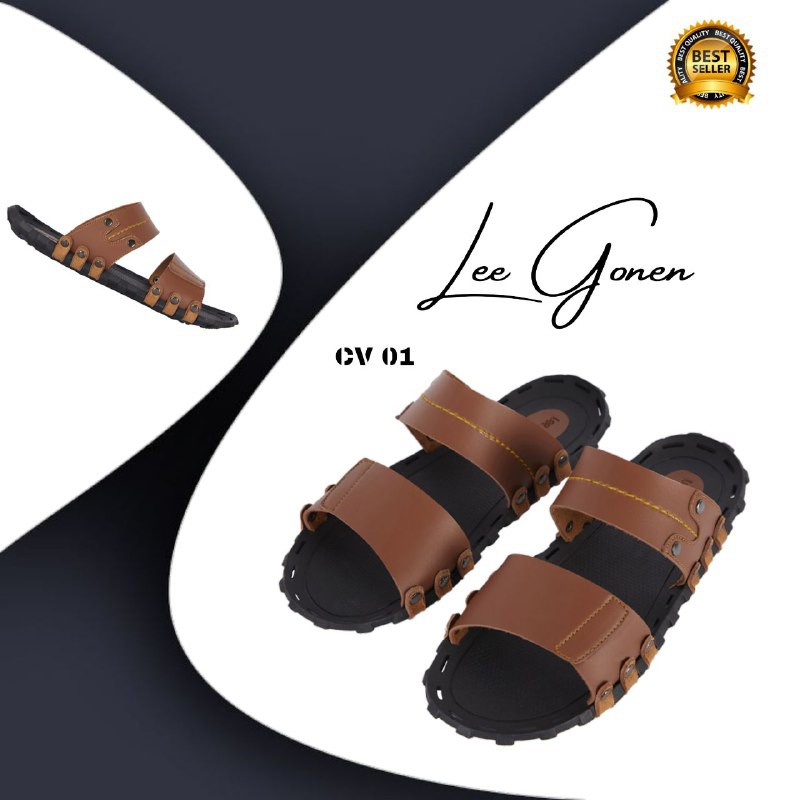SANDAL PRIA CASUAL LEE GONEN SANDAL SLOP PRIA SANDAL PRIA KEKINIAN SENDAL PRIA KULIT PRIA TERBARU