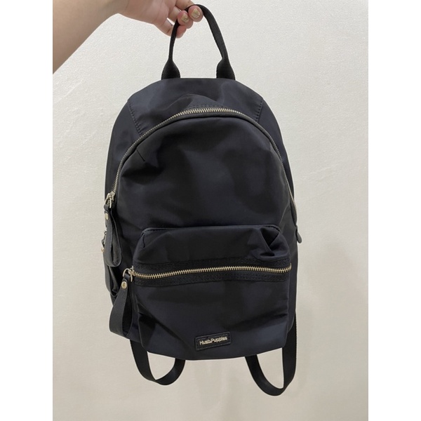 PRELOVED hush puppies black backpack ransel bag