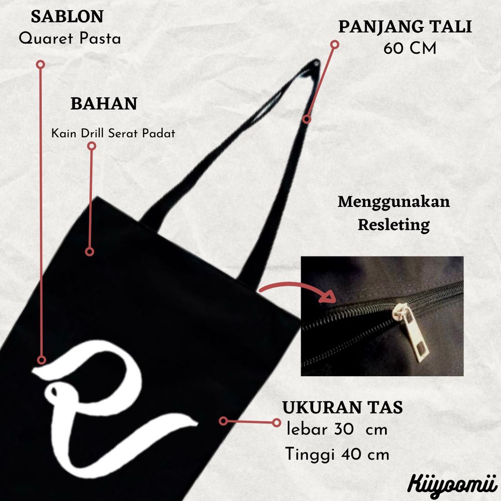 Totebag dan stringbag sablon motif Red Velvet | BAHAN DRILL HALUS