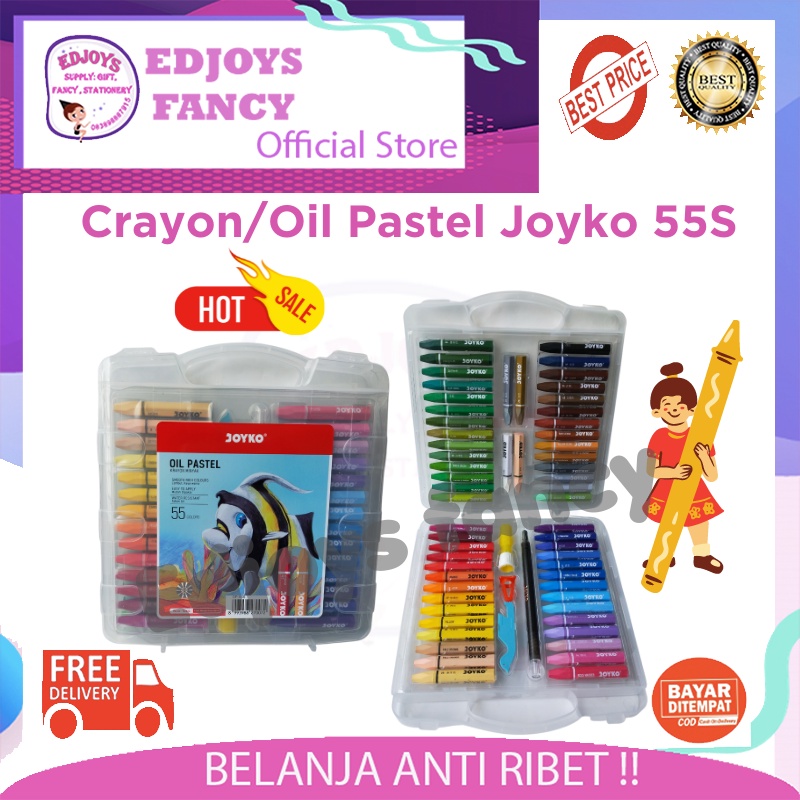 

Joyko Titi crayon krayon oil pastel 55 warna Crayon anak Krayon Joyko