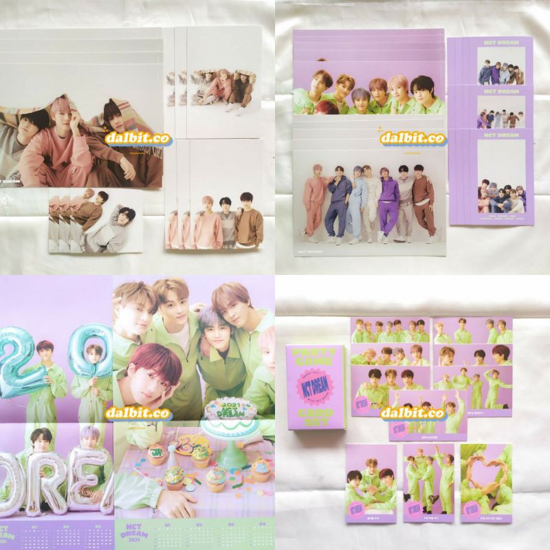 NCT DREAM 2021 SEASON'S GREETINGS SG SHARING GOODS (GROUP SET, UNIT SET, UNIT GAME CARD, POSTER SET)