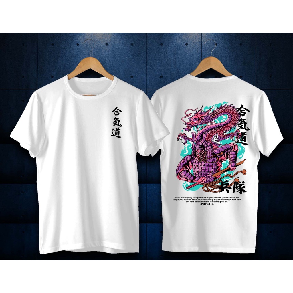 BAJU KAOS PRIA TERBARU / KAOS NAGA / KAOS SAMURAI / kaos polos cottton combad 30s