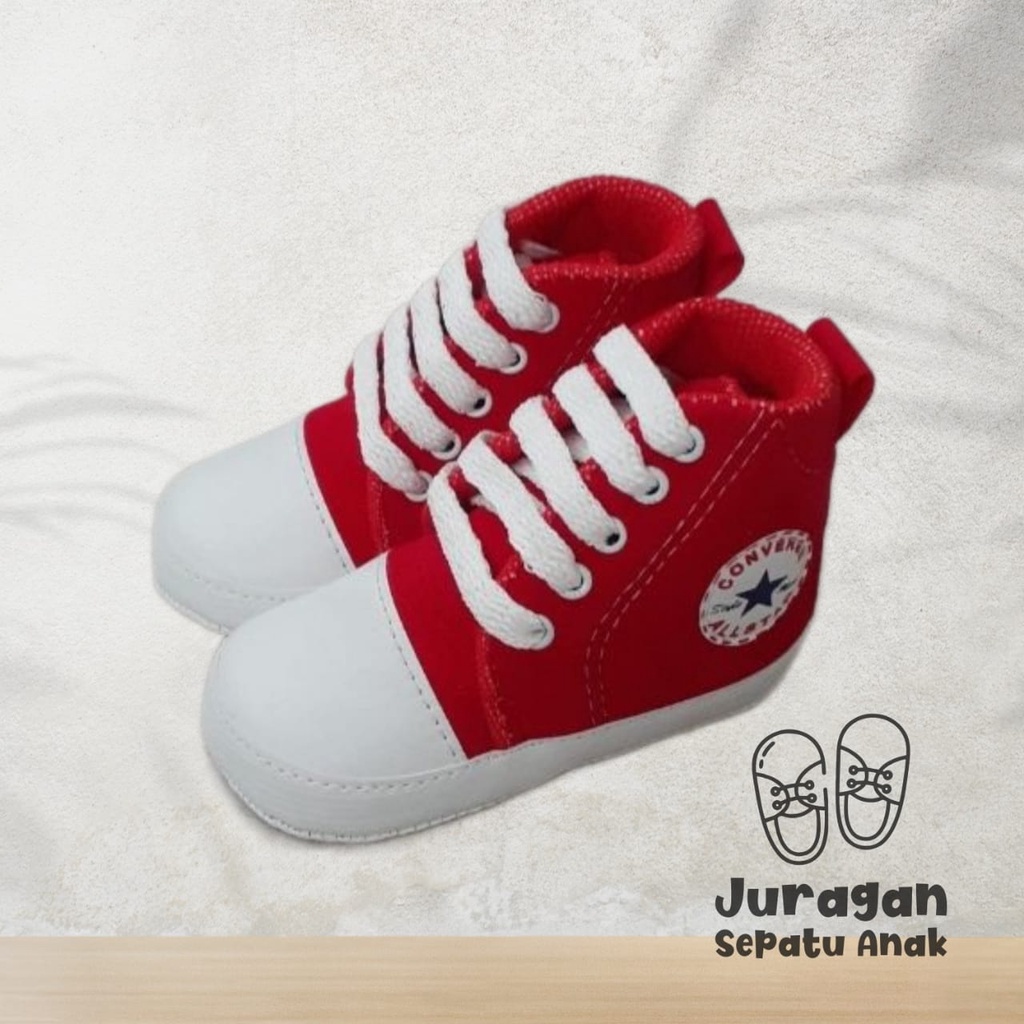 Sepatu bayi prewalker merangkak dan belajar jalan anti slip sepatu bayi keren cnv terlaris/Sepatu bayi/sepatu prewalker