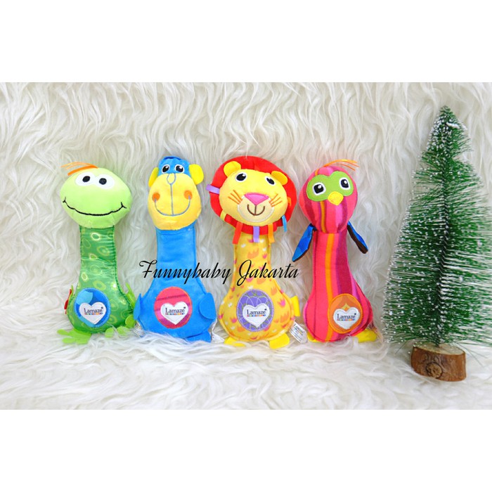 rattle stick bayi / boneka rattle binatang / mainan bayi