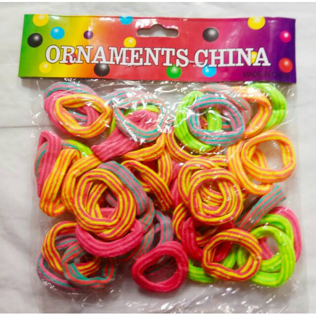 Ikat rambut Mini Elastis isi 48 pcs ornament.