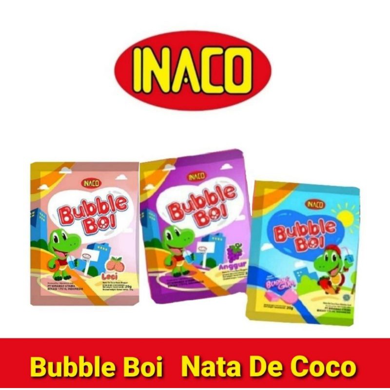 

Inaco Bubble Boi - Inaco Nata De Coco - Bubble Boi Anggur Leci Bubble Gum Yogurt BlackCurrant