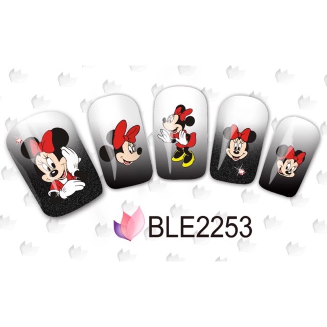 Mickey BLE2253-2258 Water Decal Transfer Nail Art Sticker