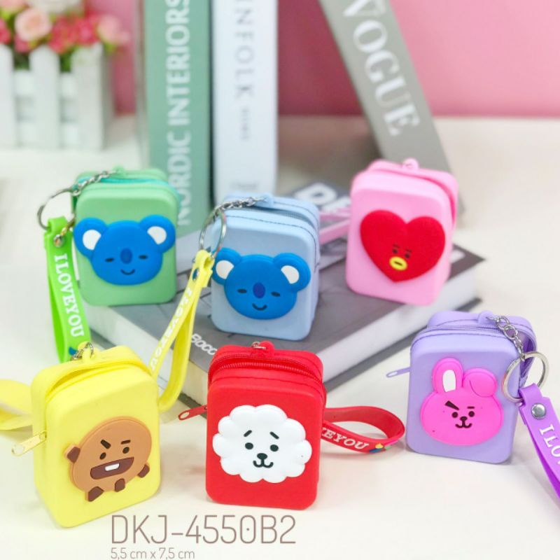 DOMPET KOIN POP IT KARAKTER BTS/BT21 / DOMPET KOIN KOTAK BTS / DOMPET KOIN POP IT / COIN PURSE / DOM
