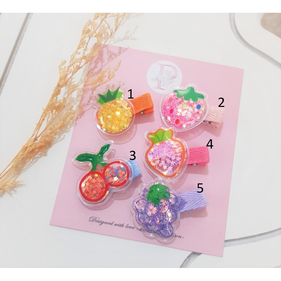 (Pimenova) Baby hair clip aksesoris Rambut Anak Jepitan Rambut Hairclip Fruit