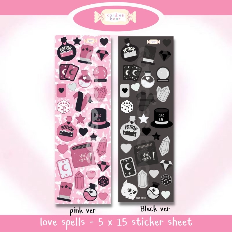 

[Candies Bear] Love Spells Sticker Deco Kiss Cut - Stiker Deco and Polcos