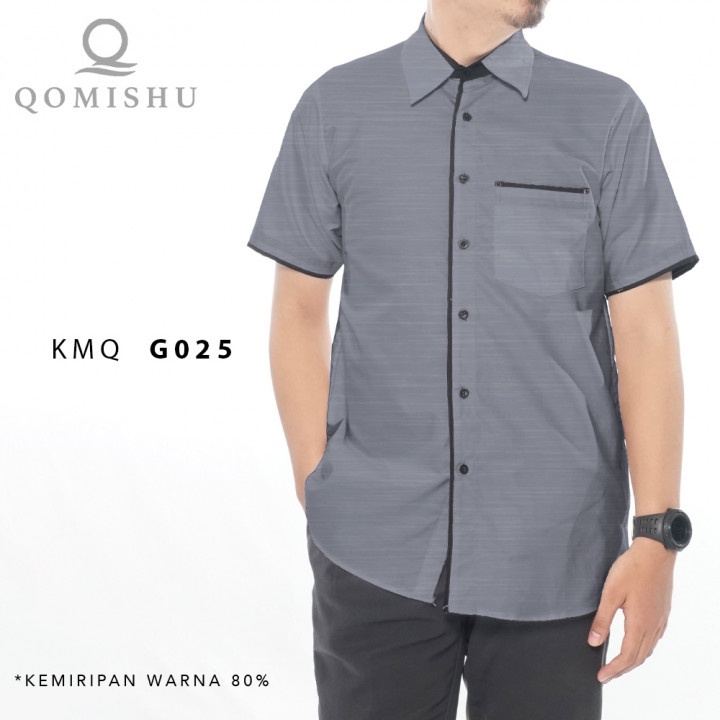 QOMISHU Kemeja Pria Kasual Slim Fit Keren Simpel Modis Modern KMQ