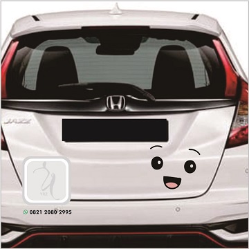CUTTING STICKER MOBIL SMILE HAPPY / SENYUM BAHAGIA STIKER LUCU TOP VARIASI AWET
