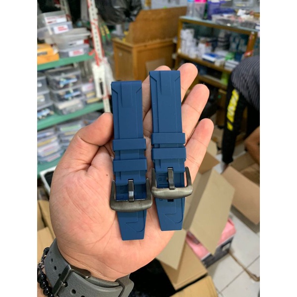 Strap Tali jam Tangan Silicon Alexandre Christie expedition Biru