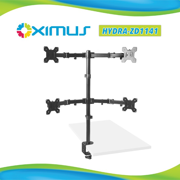 BRACKET MONITOR 13-27 in JEPIT di MEJA stand 4 ARM LENGAN ZD 1141 DESK LED LCD TV