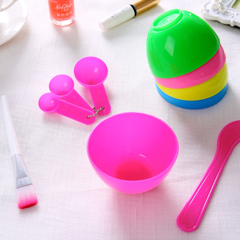 Mangkok Masker Set 4 in 1 / Kuas Alat Make Up / Mask Bowl / Mask Tool / Set Kuas Masker