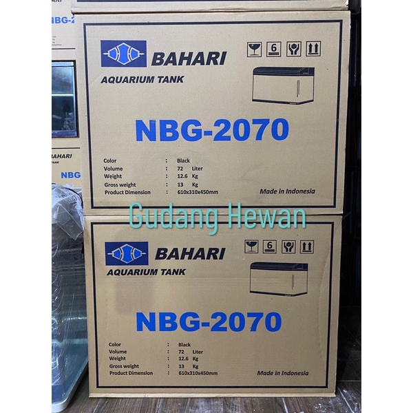 AQUARIUM BAHARI 2070 - AQUARIUM KACA MERK BAHARI - 61x31x45 - NISSO BAHARI