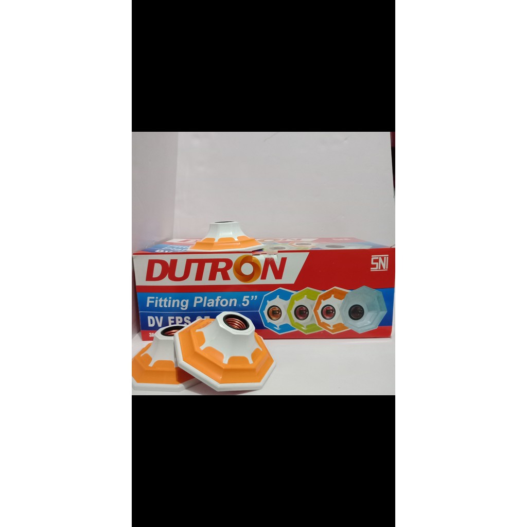 FITTING PLAFON 5'' DUTRON DV FPS 05 COLOK COLOKAN LAMPU TIDUR TANPA SWITCH NO SAKLAR ON OFF KUNINGAN TAHAN PANAS ATAP