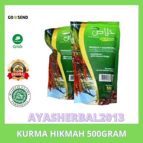 

Kurma Hikmah Dates khalas / kholas United Arab Emitates 500 Yg Kemasan Pouch Lebih Higienis