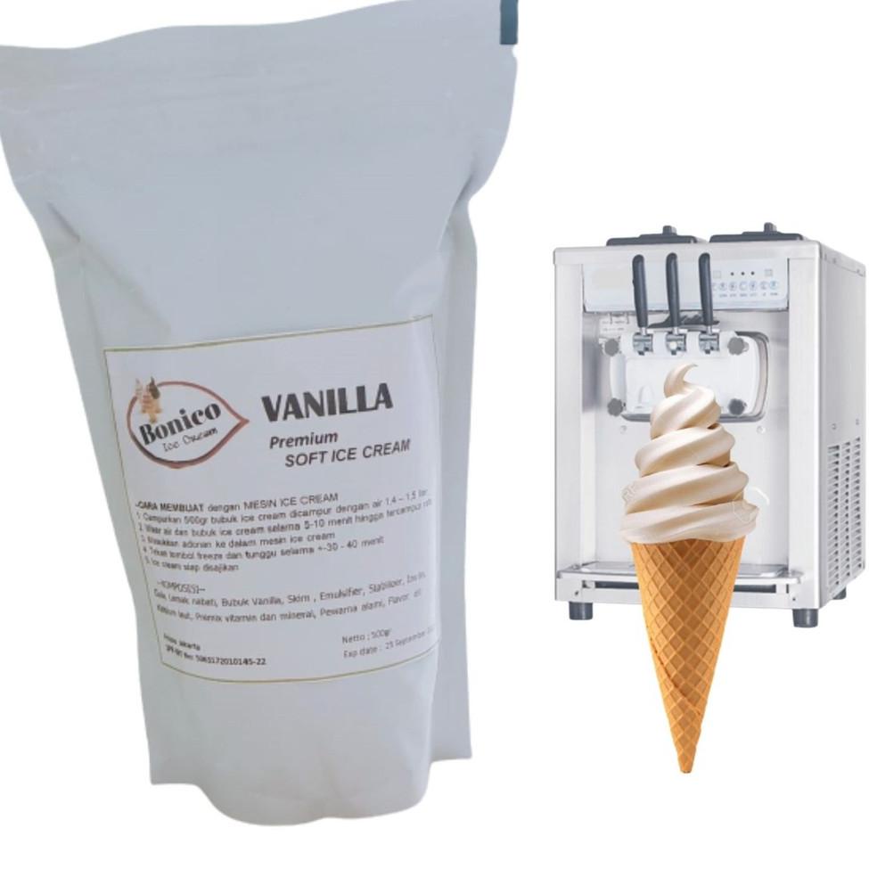 

TERBARU BONICO VANILLA SOFT ICE CREAM POWDER 500gr PREMIUM RESTO bubuk es krim mesin VANILA cone frizco ! 890