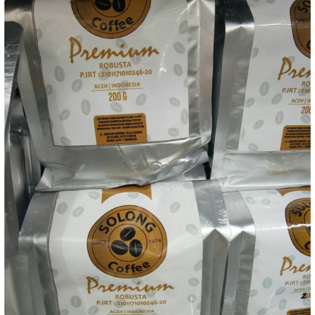 

Bubuk Kopi Robusta Premium Solong 200 Gram