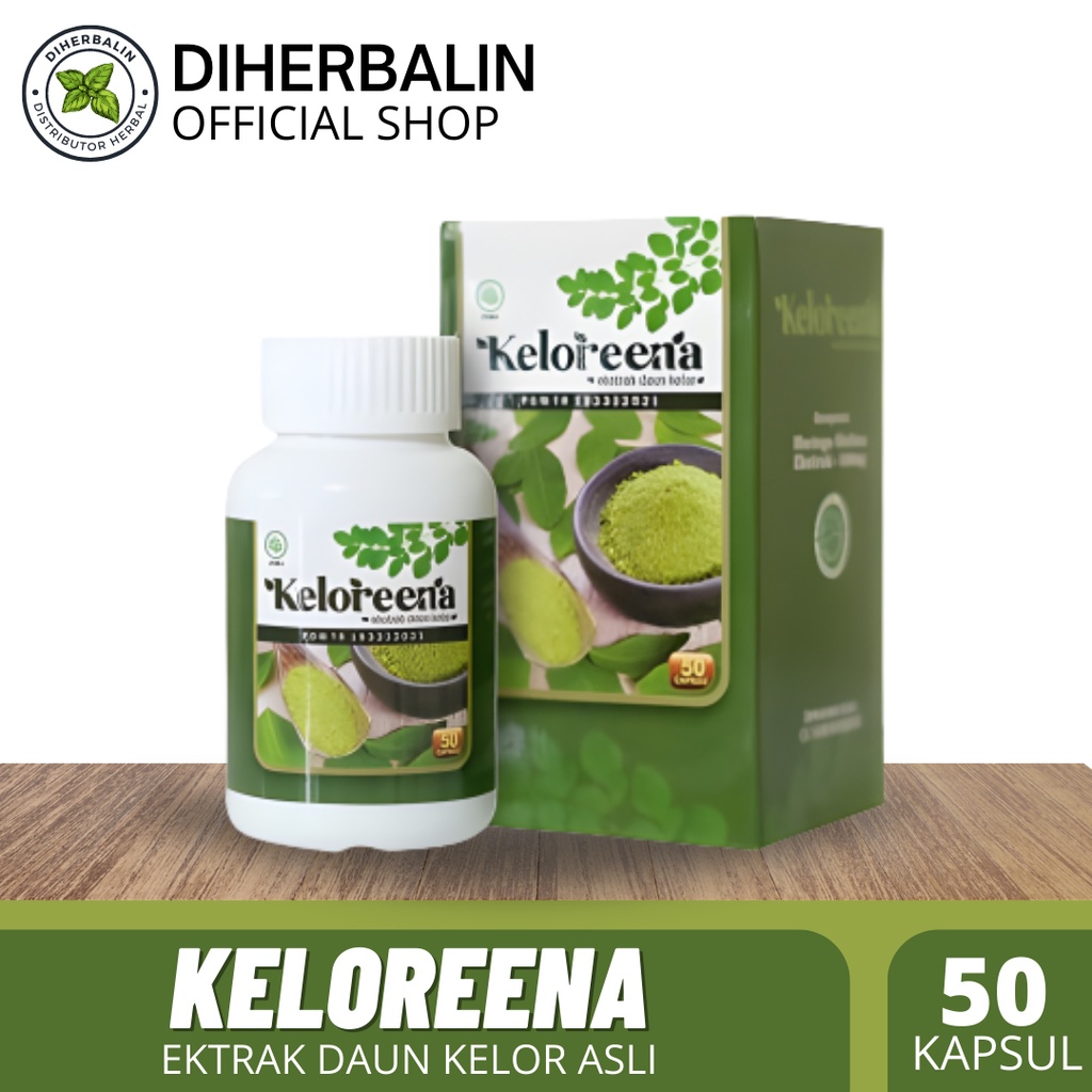Diherbalin Keloreena Kapsul Daun Kelor Isi 50 Kapsul