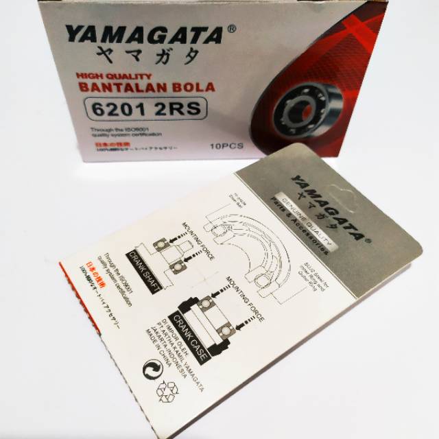 Bearing roda depan 6201 2 RS yamagata