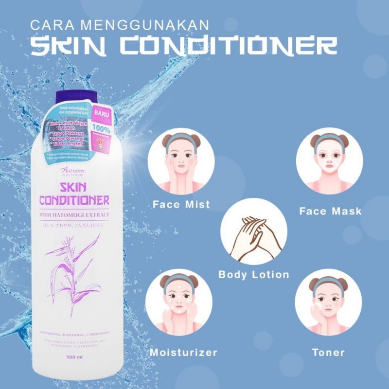 [FREE BOTTLE SPRAY] SKIN CONDITIONER TONER WITH HATOMUGI EXTRACT JINJU BOLI FACE MIST/ALOE VERA EXTRACT/WITH CENTELLA ASIATICA &amp; CHAMOMILE TEA TREE WATER ALLAINTON CALM SKIN AND REFRESHING 500ML AUTUMN IMJU NATURiE