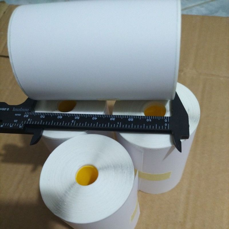 

label stiker thermal 80 mm x 50 mm nyambung terus kupas samping