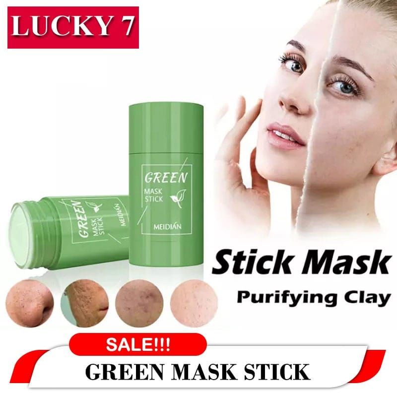 DE 3 [ COD ] GREEN STICK MASK MEIDIAN ORIGINAL 100% MASKER WAJAH GREEN TEA