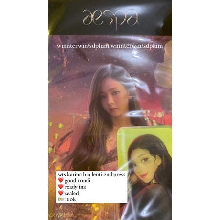 lenti standee karina aespa black mamba
