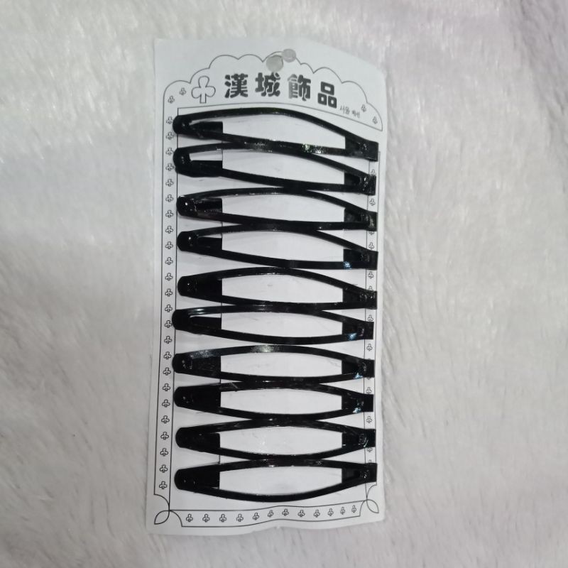 Penjepit Rambut Besar warna hitam polos