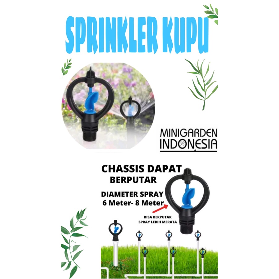 SPRINKLER KUPU BIRU butterfly sprinkler alat siram taman drat 1/2 inch