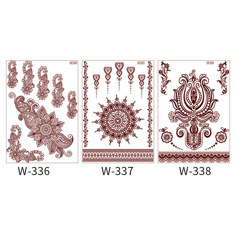 TATTOO WHITE HENNA INSTAN HENNA BROWN HENNA TATO HENNA TEMPORER KODE W