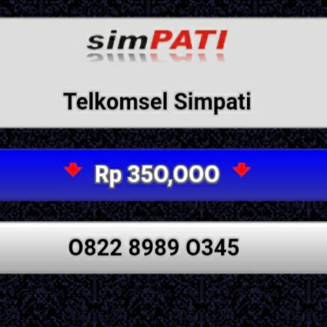 NOMOR CANTIK SIMPATI 0822 8989 0345